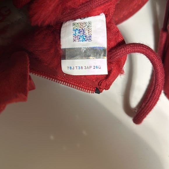 UGG Shoes Toddler 8 Neumel II Lace Up / Zip Deep Red Winter Booties - Picture 8 of 10